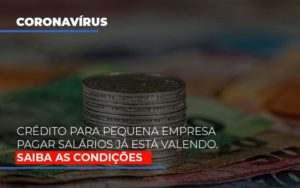 Credito Para Pequena Empresa Pagar Salarios Ja Esta Valendo - Contabilidade em Brusque - SC | Contabily