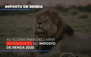 As Regras Para Declarar Dependentes No Imposto De Renda 2020 Notícias E Artigos Contábeis Em Joinville Sc | Contabily Contabilidade - Contabilidade em Brusque - SC | Contabily